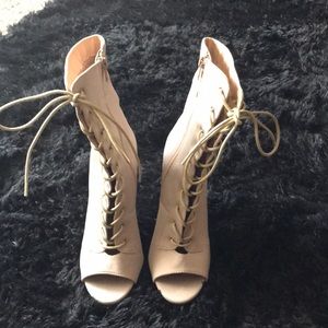 Cream heel worn once.